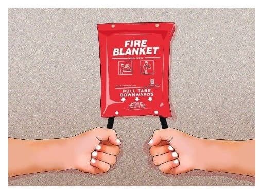 Praktická protipožiarna deka